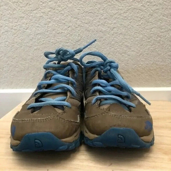 The North Face Boys Hedgehog Brown & Blue Hiking Trail Shoes 3 - Picture 3 of 8